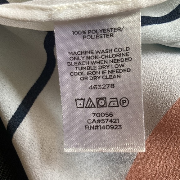 Loft small petite pretty colorful striped blouse shirt sleeves great condition - Picture 4 of 4